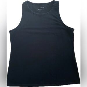 Eileen Fisher Black Organic Cotton Tank Top Medium